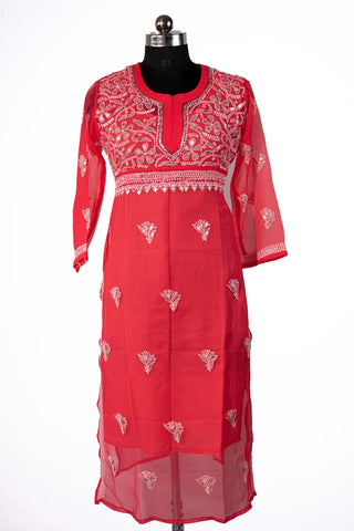 Zinat Georgette Gota Patti Kurti