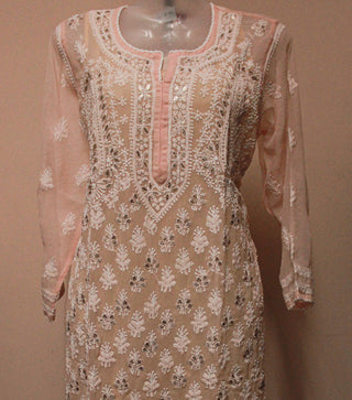 Munmun Georgette Kurti With Gota Patti