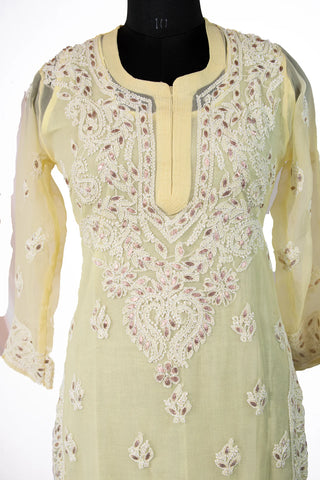 Mahira Georgette Gota Patti Kurti