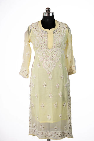 Mahira Georgette Gota Patti Kurti