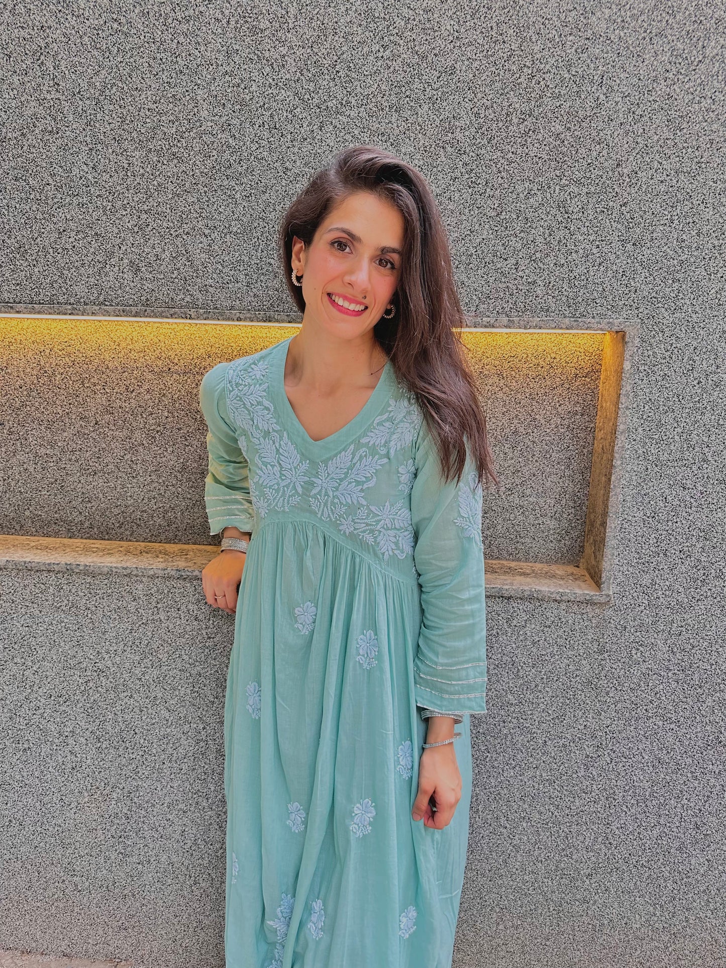 Shahi Mulmul Cotton Chikankari Kurta and Pant Set