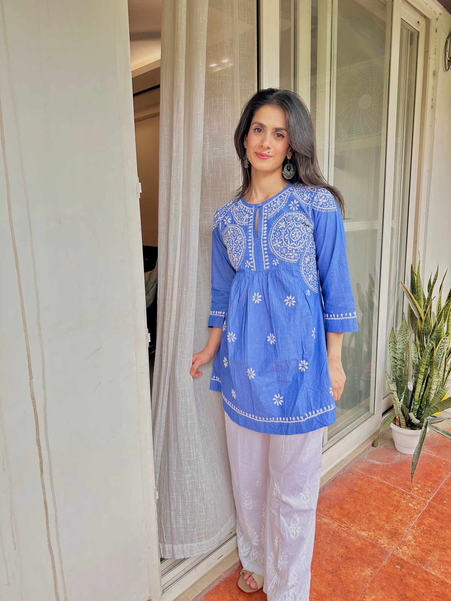 Nazm Cotton Kurti and Plazo Set