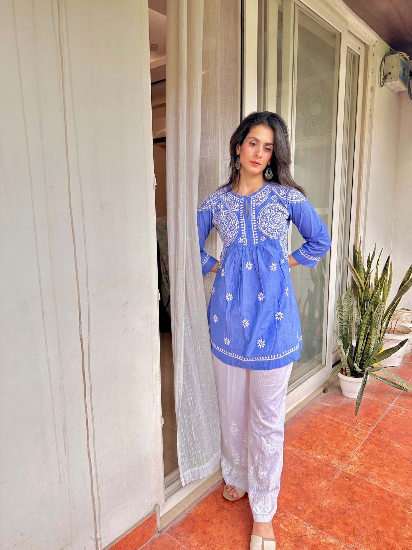 Nazm Cotton Kurti and Plazo Set