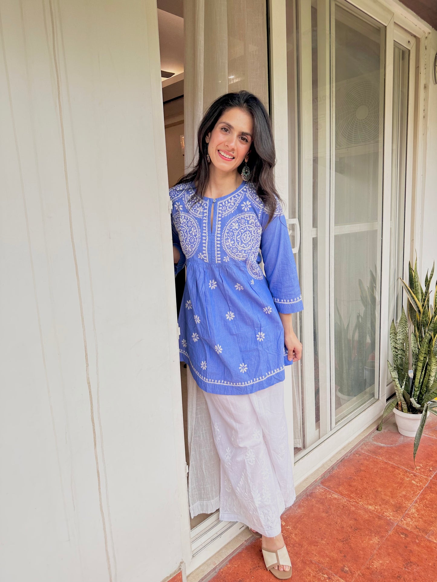 Nazm Cotton Kurti and Plazo Set