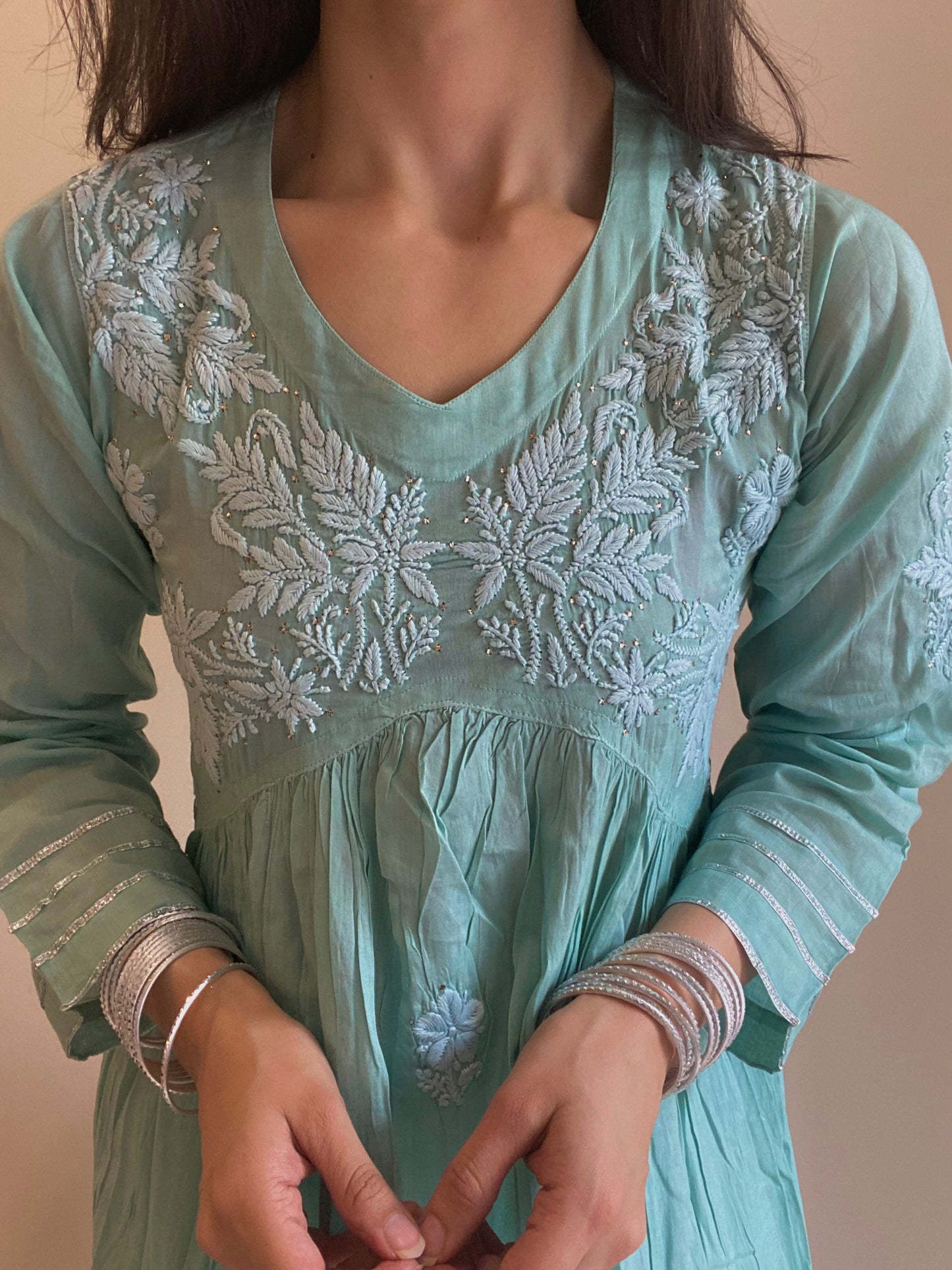 Shahi Mulmul Cotton Chikankari Kurta and Pant Set