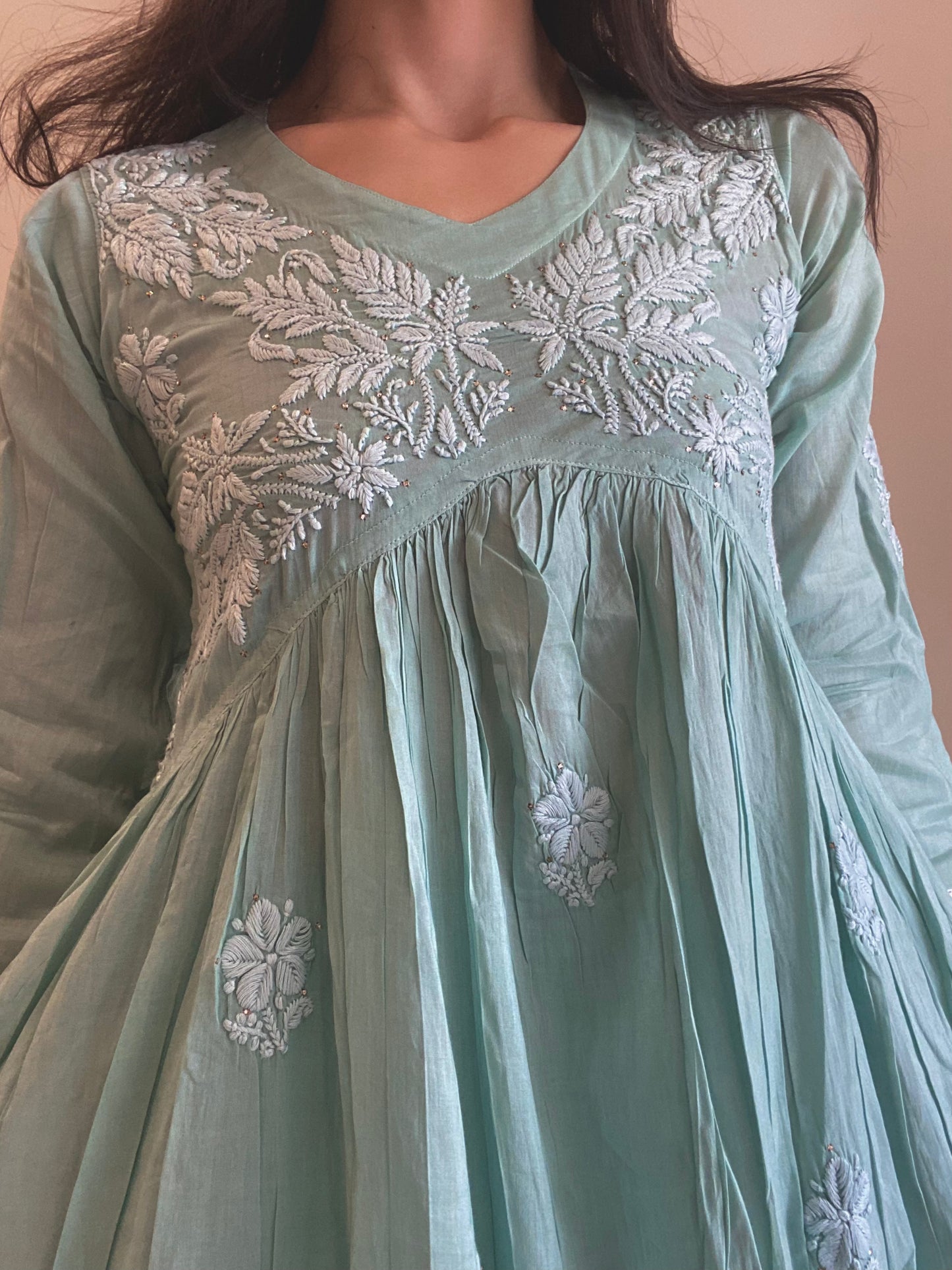 Shahi Mulmul Cotton Chikankari Kurta and Pant Set
