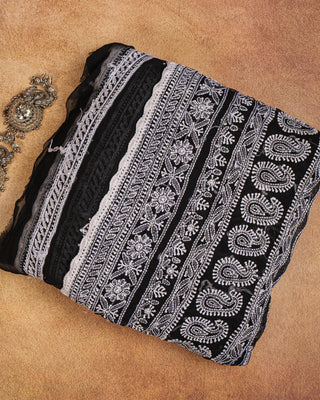 Nida Georgette Suit Set with Crocia Lace