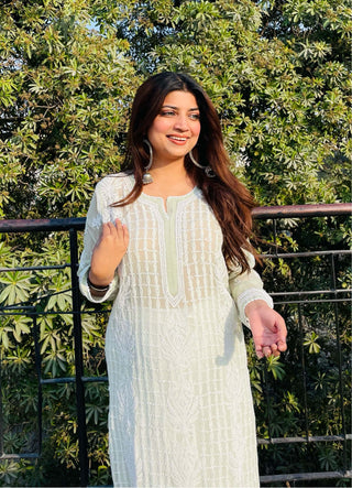 Haniya Straight Chikankari Kurti