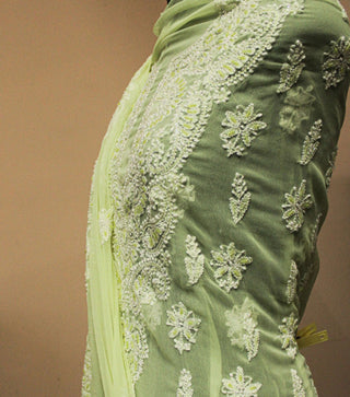 Arwa Unstitched Chikankari Three Piece Suit