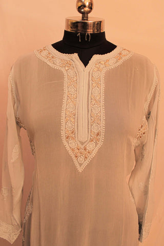 Alizeh Viscose Kurti With Side Gota Patti