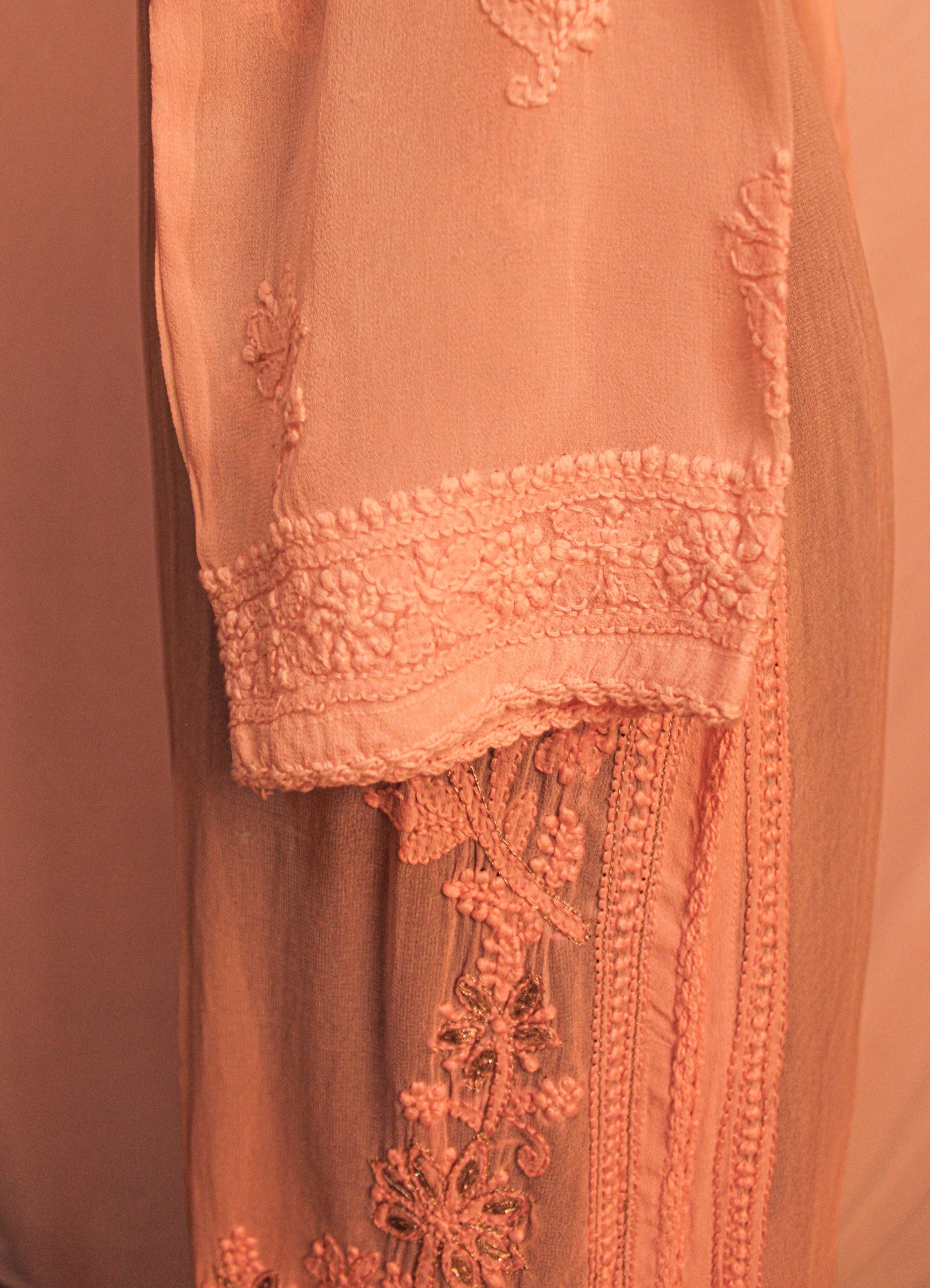 Pure viscos gota patti kurti