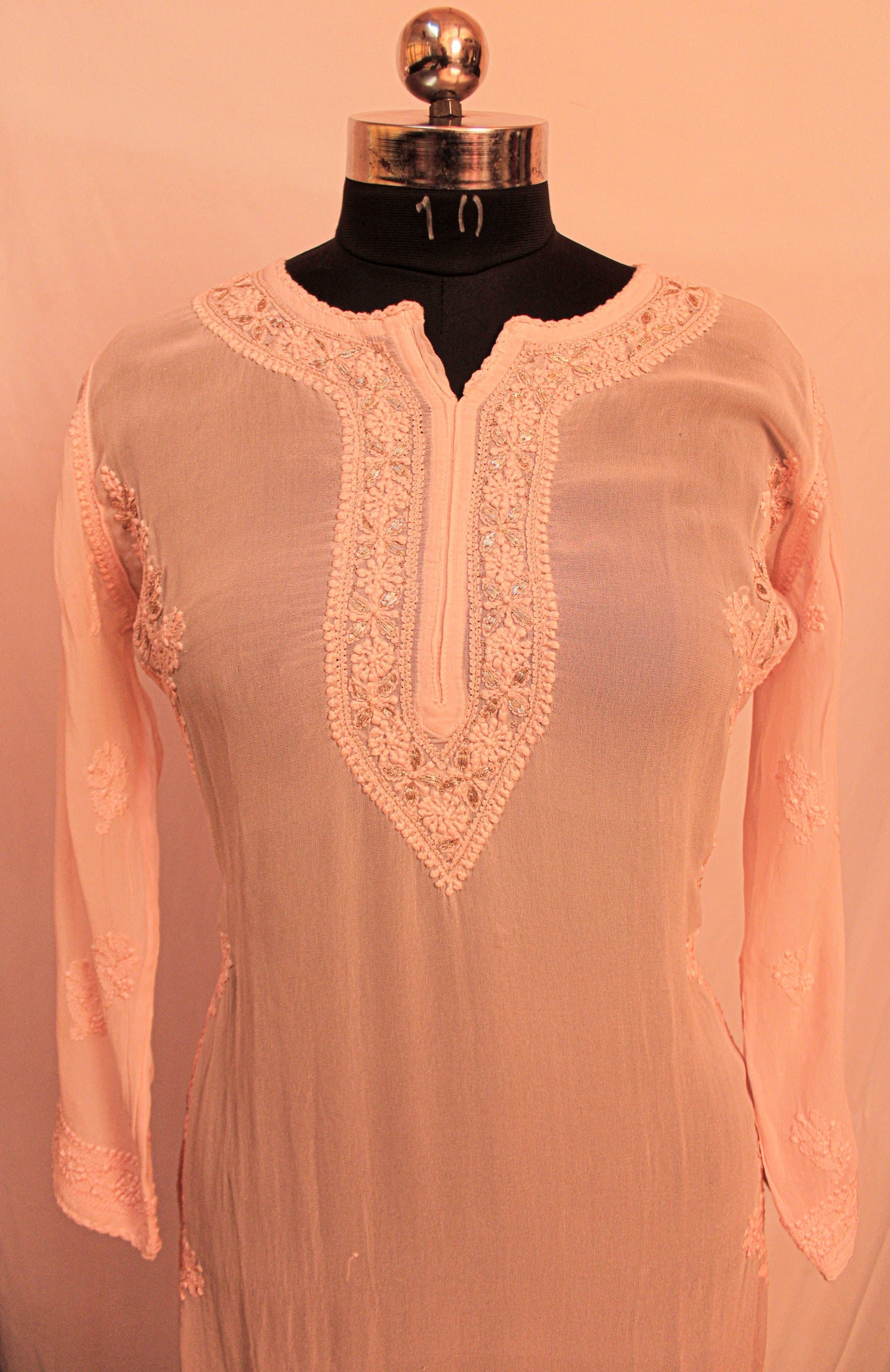 Pure viscos gota patti kurti