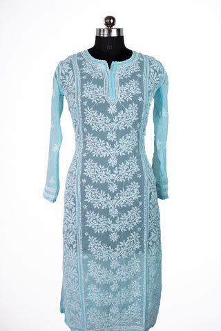Latifah Straight Georgette Kurti