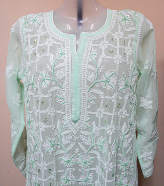 Nargis Long Georgette Kurti