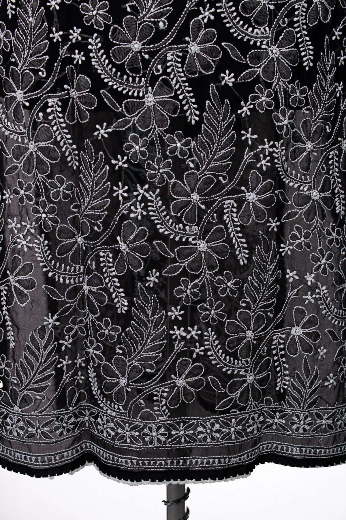 Arfiya Long Georgette Chikan Kurti