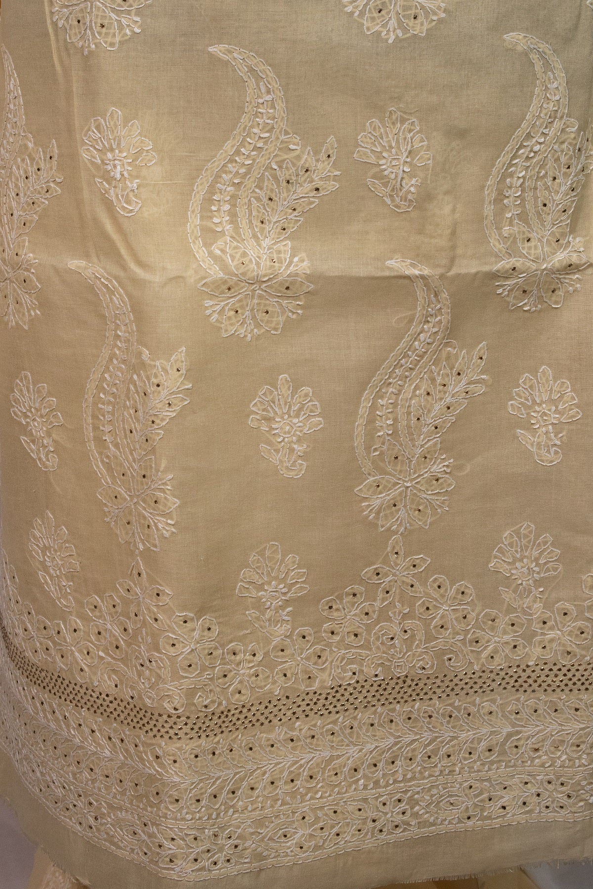 Sana Mukaish Cotton Three Piece Suit Set
