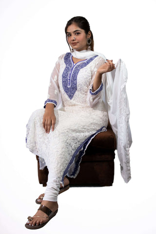 Farah Long Georgette Kurti