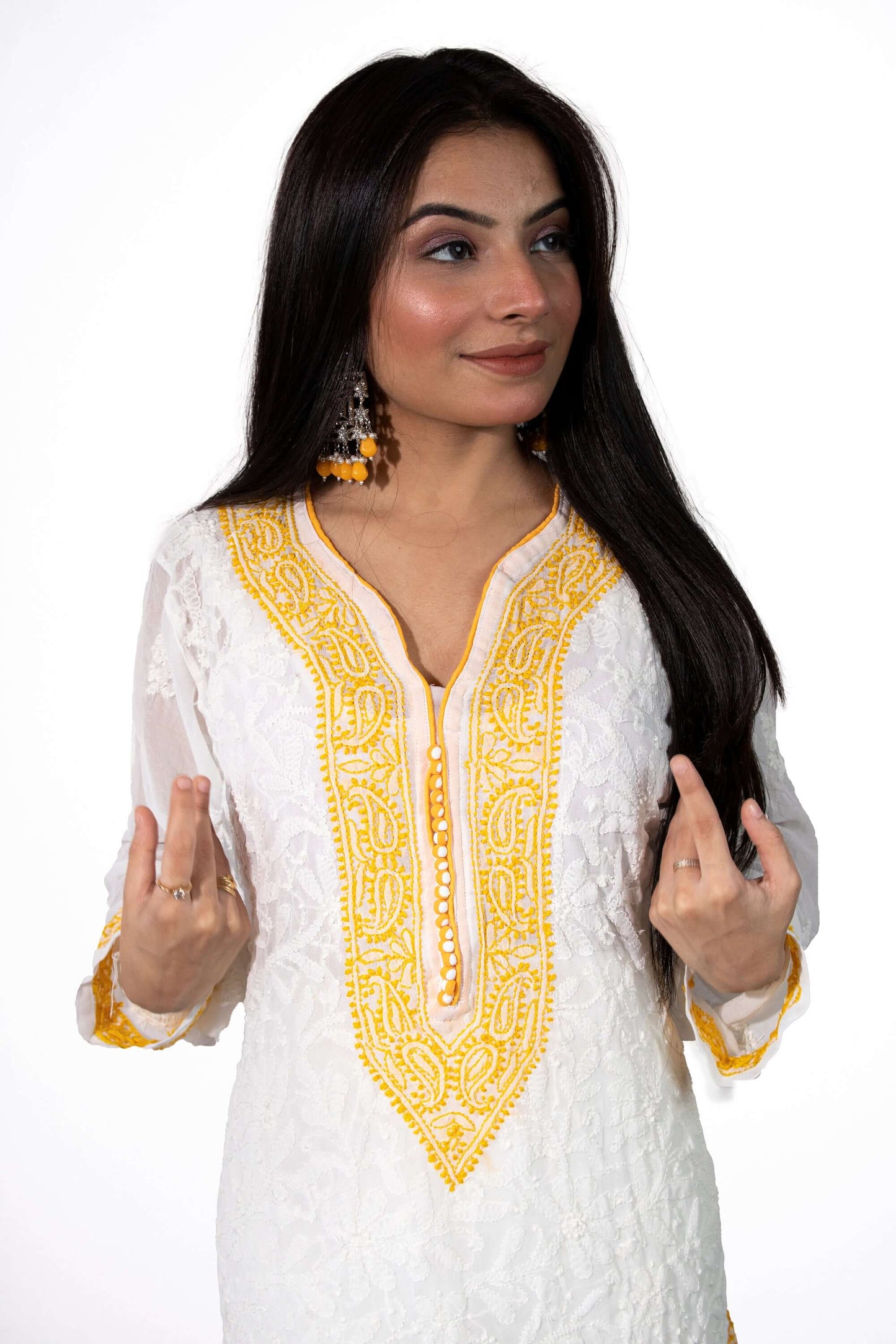 Farah Long Georgette Kurti