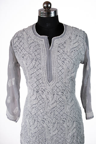 Tahani Chikankari Georgette Kurti