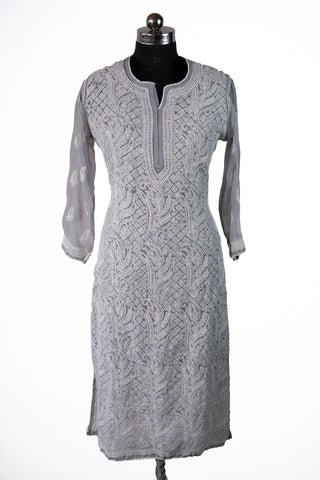 Tahani Chikankari Georgette Kurti