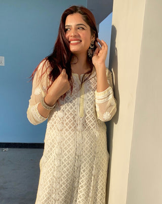 Iikat Straight Georgette Kurta