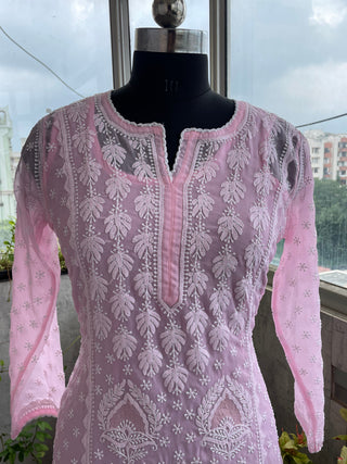 Shiza Straight Georgette Kurti