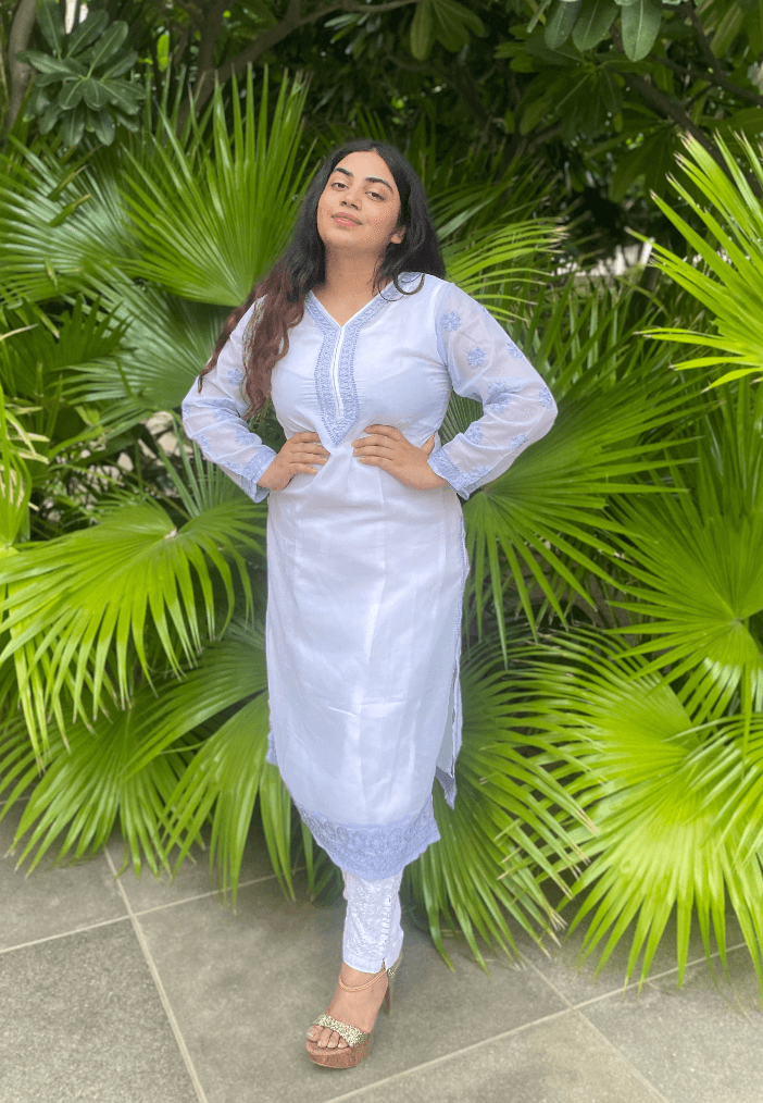 Gulnaz Cotton Chikan Kurti