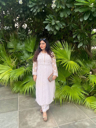 Haalia Georgette Straight Kurta Set