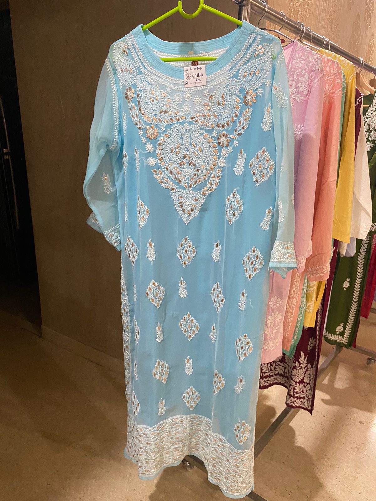 Sakiya Georgette Kurti With Slip