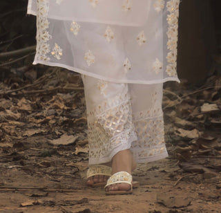Ana Georgette Palazzo With Gota Patti