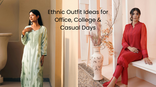 Elegant pastel green chikankari kurta styled with white pants from Saibo’s latest summer collection