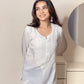Nura Chikankari Short Modal Straight Kurti - Kashmiri Style Meets Lucknavi Chikankari