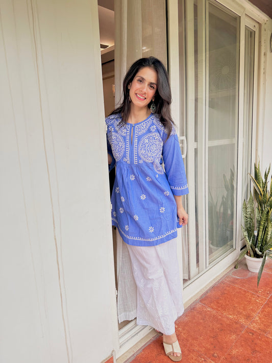 Nazm Cotton Kurti and Plazo Set
