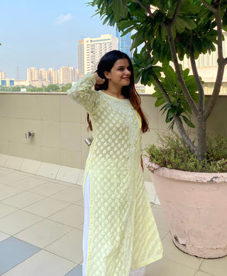 Hina Cotton Kurti With Side Buttons