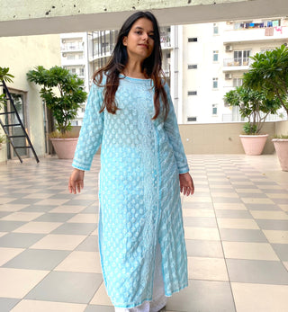 Hina Cotton Kurti With Side Buttons