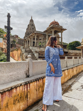 Nazm Cotton Kurti and Plazo Set