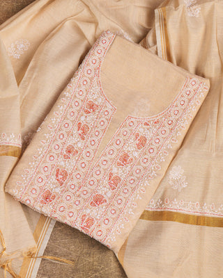 Rubab Tissue Kurta Set with Cut Glass Embroidery