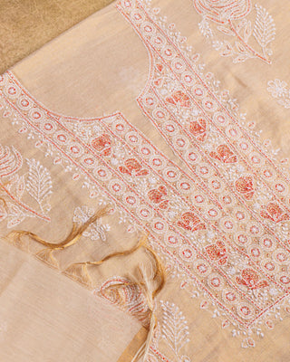 Rubab Tissue Kurta Set with Cut Glass Embroidery