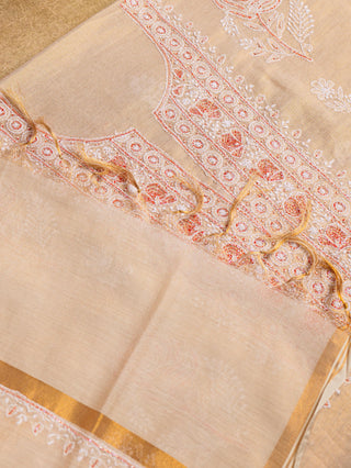Rubab Tissue Kurta Set with Cut Glass Embroidery