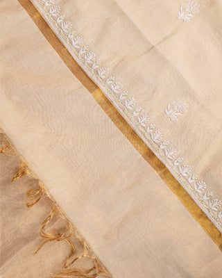 Rubab Tissue Kurta Set with Cut Glass Embroidery