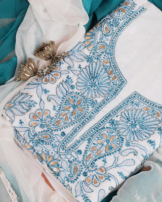 Lamia Cotton Gota Patti Suit Set