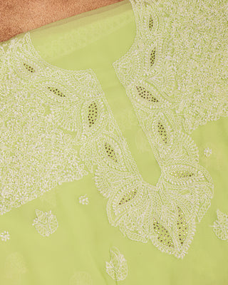 Naila Georgette Suit Set with Mukaish Work