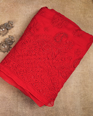 Anika Georgette Suit Set with Daman Addon Work