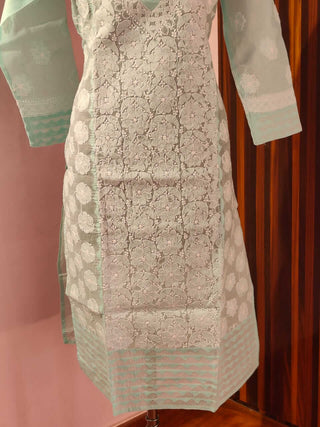 Emira Pure Cotton Chikankari Jaal Work Kurti - Exquisite Indian Ethnic Fashion