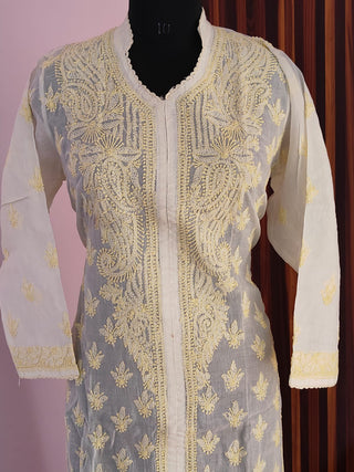 Sara Pure Cotton High Neck Kurti - Exquisite Indian Ethnic Fashion