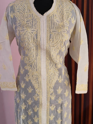 Sara Pure Cotton High Neck Kurti - Exquisite Indian Ethnic Fashion