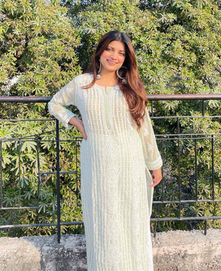 Haniya Straight Chikankari Kurti