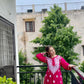 Meerab Chikankari Modal Straight Kurti - 5 Taar Lucknavi Mota Work Embroidery