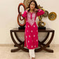 Meerab Chikankari Modal Straight Kurti - 5 Taar Lucknavi Mota Work Embroidery