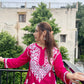 Meerab Chikankari Modal Straight Kurti - 5 Taar Lucknavi Mota Work Embroidery